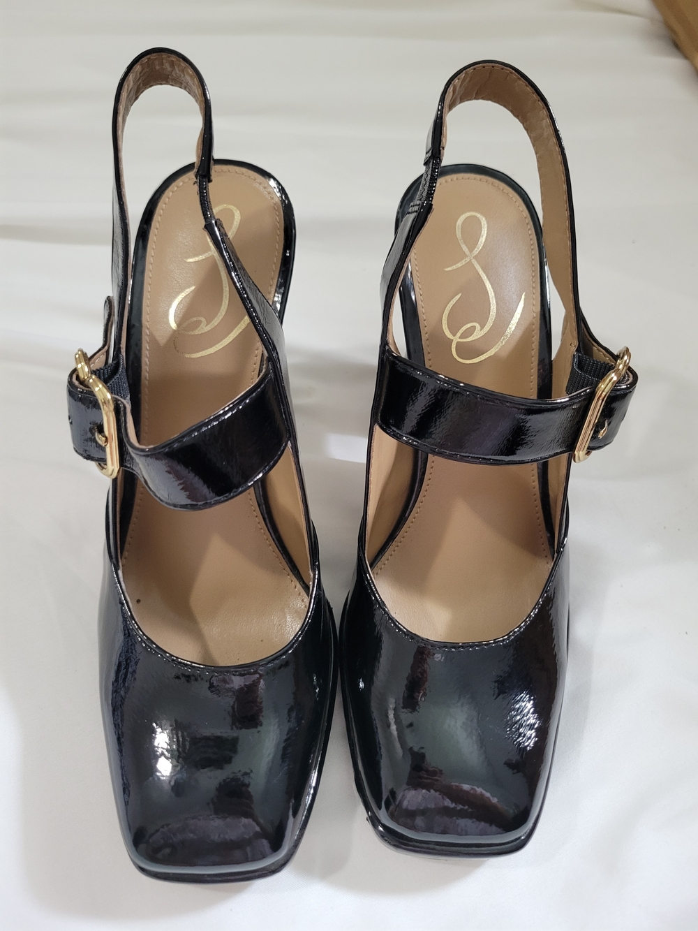 Sam Edelman Black  Slingback Mary Jane Heels with Buckle - Picture 14 of 14